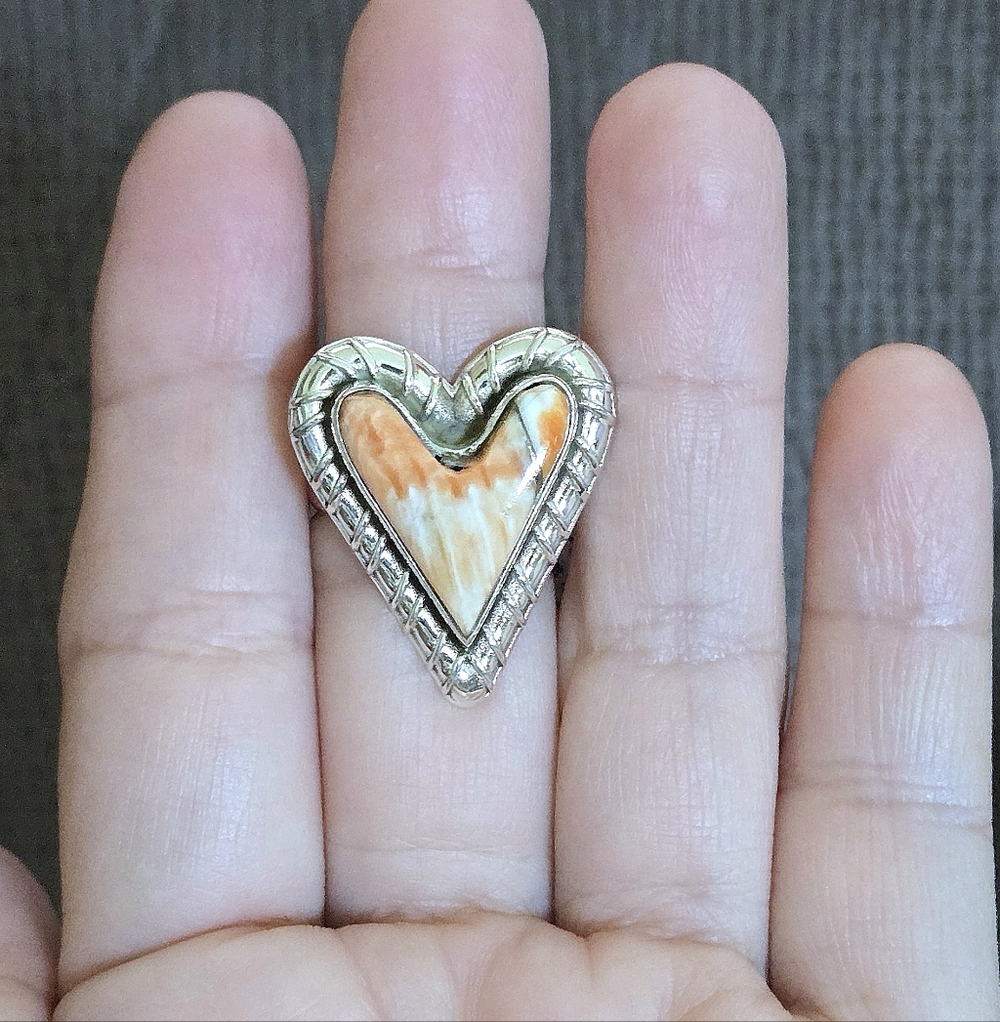 Shivam Copper Turquoise Heart🧡 Statement Ring💍 - Picture 11 of 16